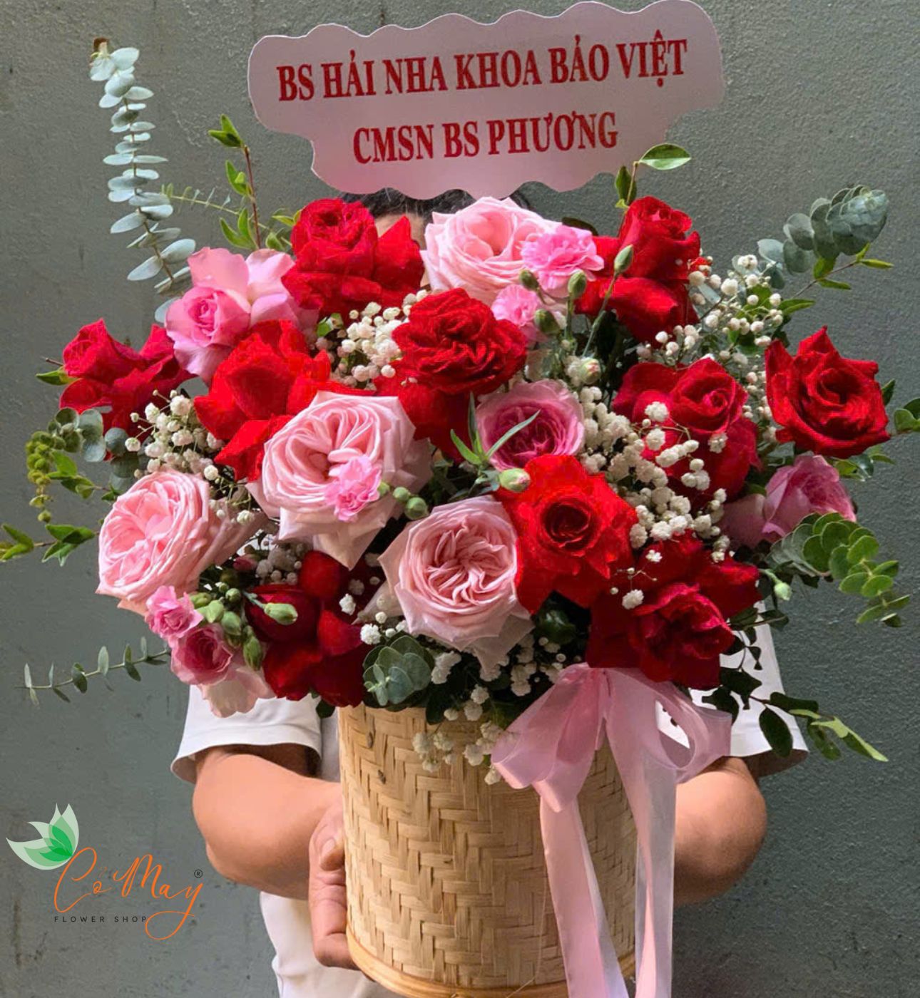 Giỏ Hoa Mừng Tân Gia Hưng Thịnh - TG01 1 Giỏ hoa mừng tân gia hưng thịnh sang trọng