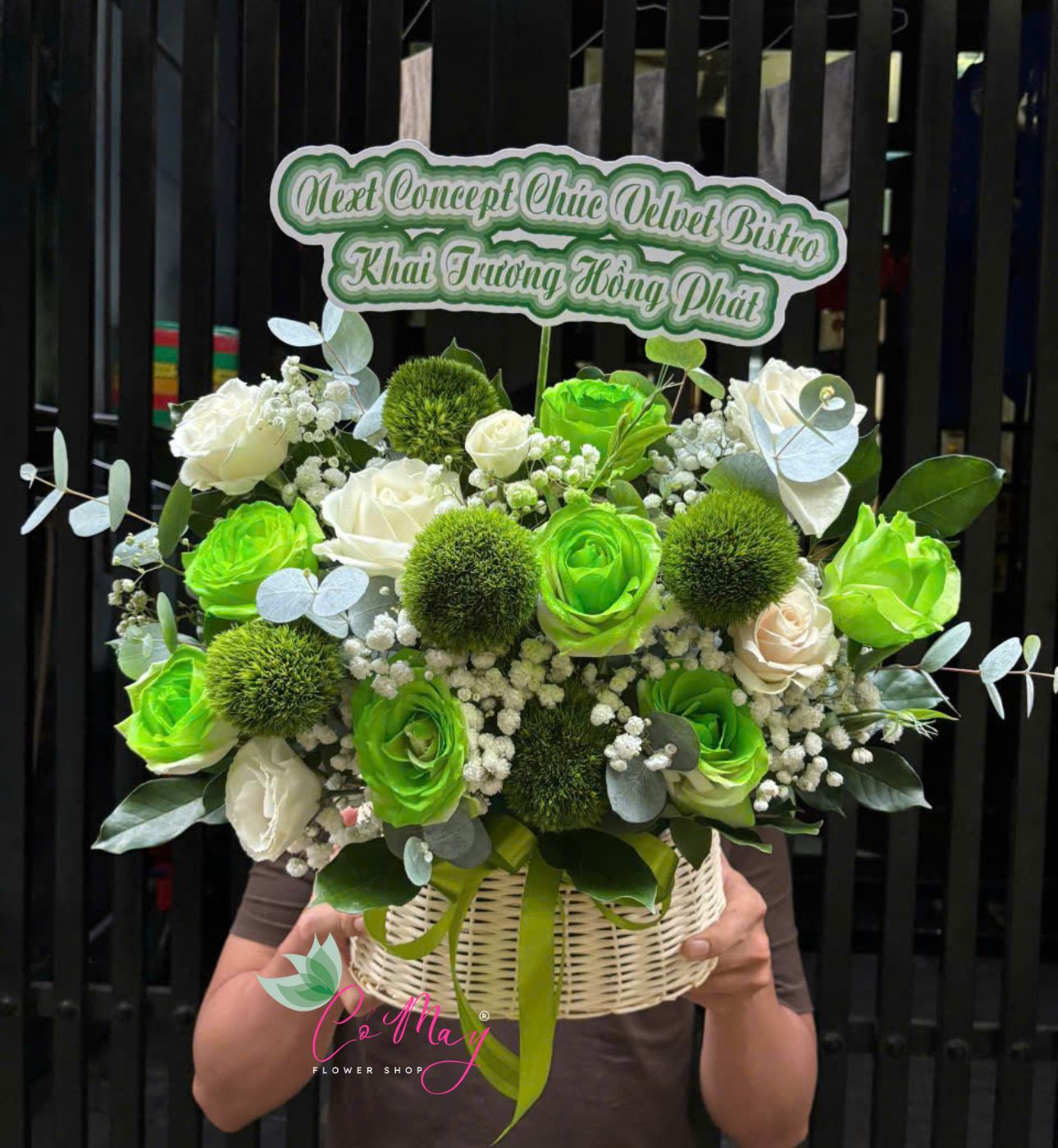Giỏ Hoa Khai Trương Hồng Phát - G58 1 giỏ hoa khai trương hồng phát