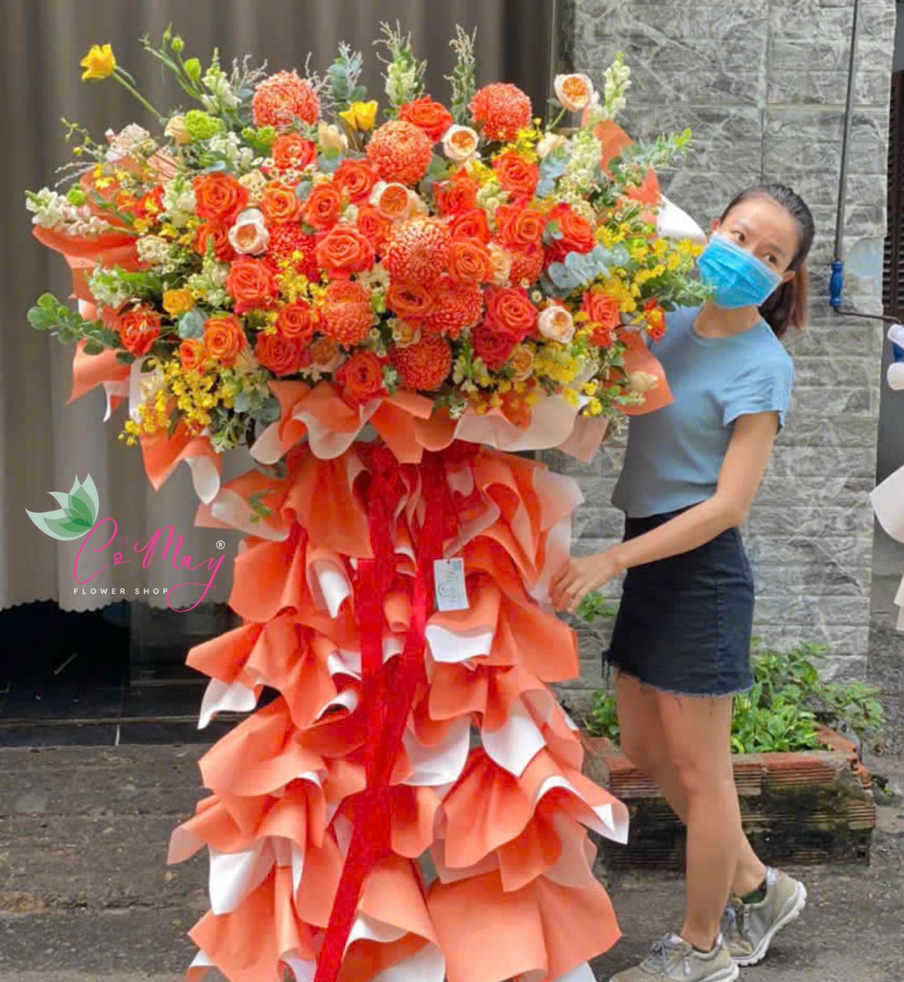 Lẵng Hoa Khai Trương Tài Lộc Hưng Vượng - B53 1 lẵng hoa khai trương tài lộc hưng vượng