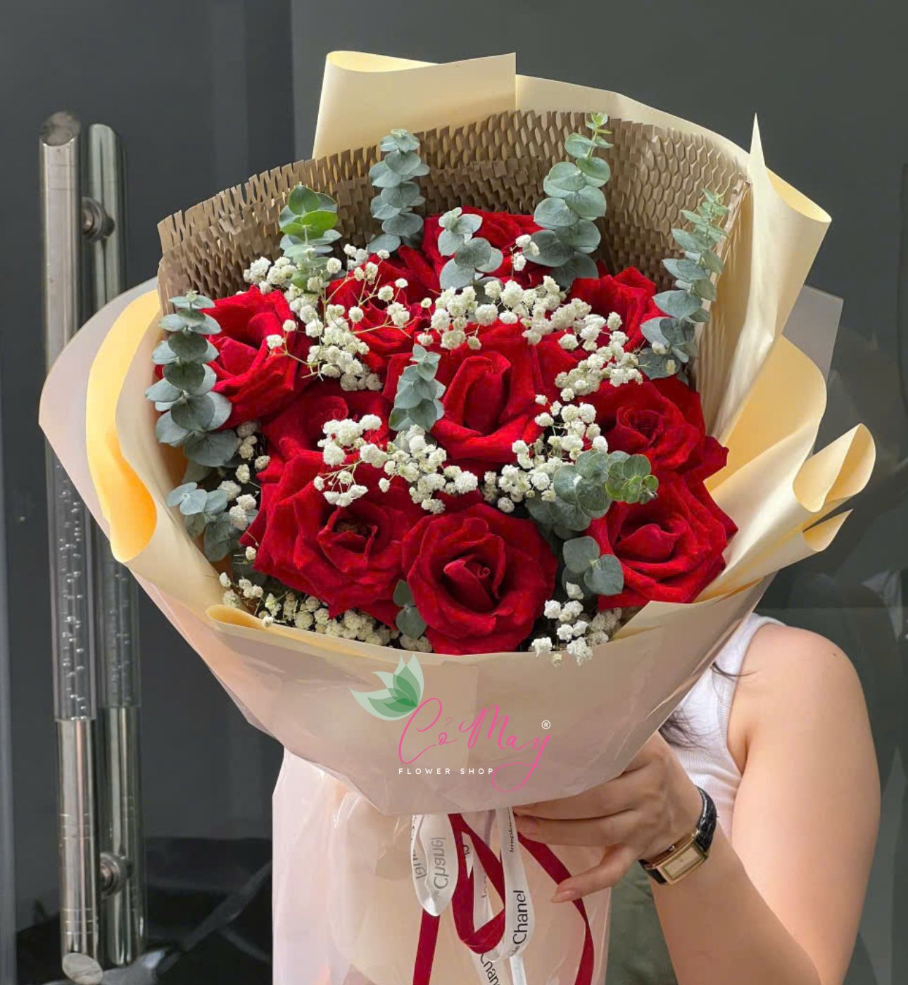 Hoa Hồng Bó Yêu Là Mãi Mãi - H26 1 bó hoa hồng yêu là mãi