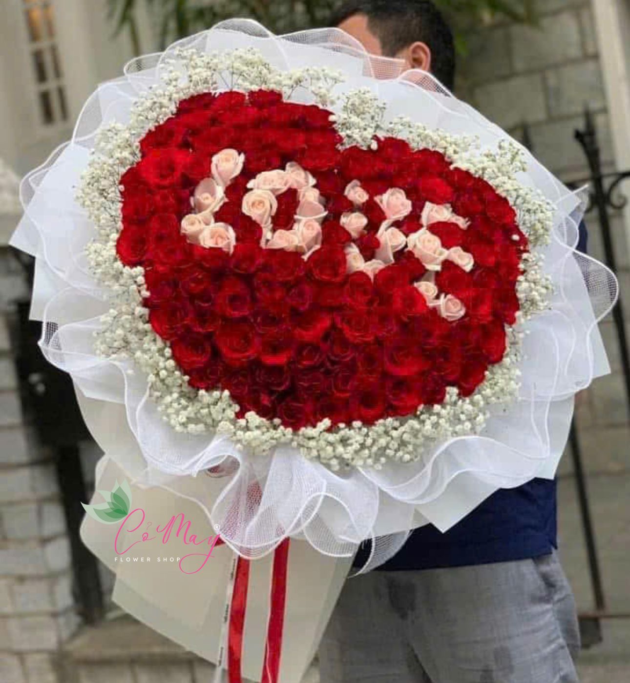 Bó Hoa Hồng Một Đời Yêu - H28 1 bó hoa hồng một đời yêu