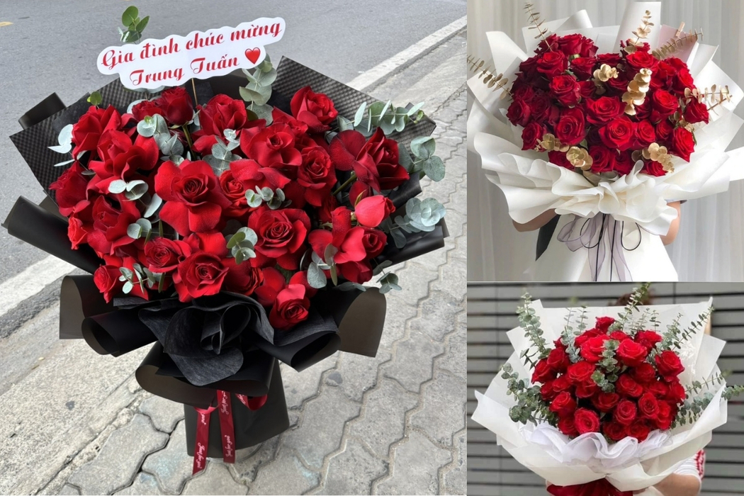15 Loại Hoa Khai Trương Màu Đỏ Sang Trọng, Hợp Phong Thủy 11 Hoa hồng đỏ chúc mừng khởi đầu thuận lợi và đầy bứt phá