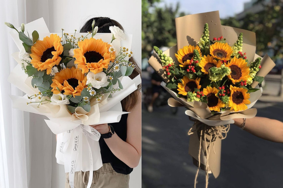bó hoa hướng dương tốt nghiệp