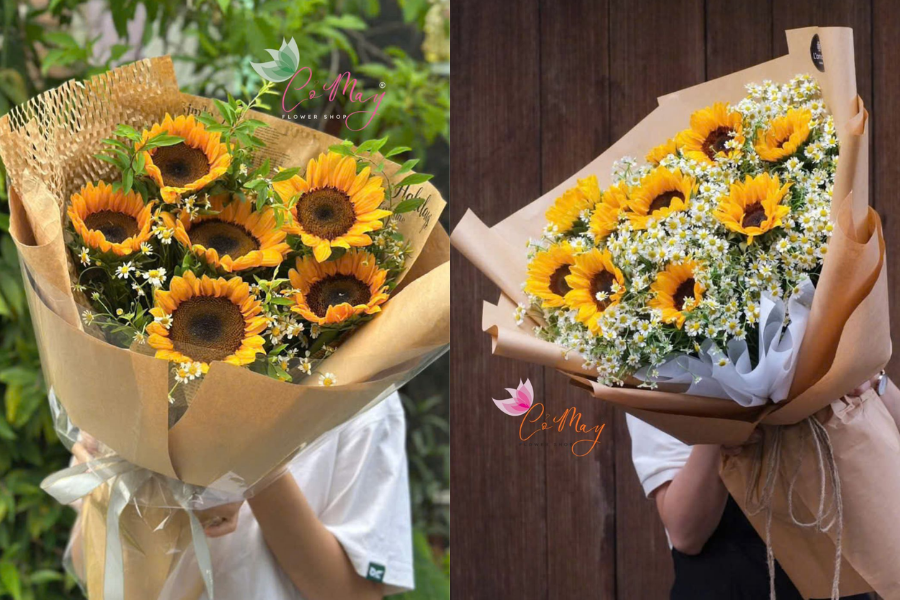 bó hoa hướng dương đẹp