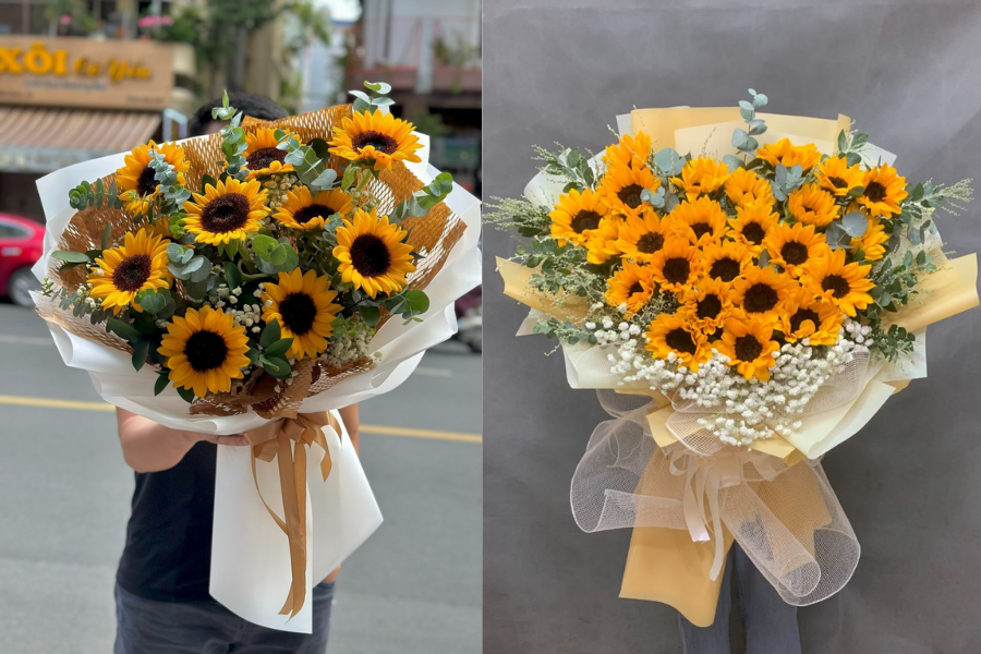 hoa hướng dương bó