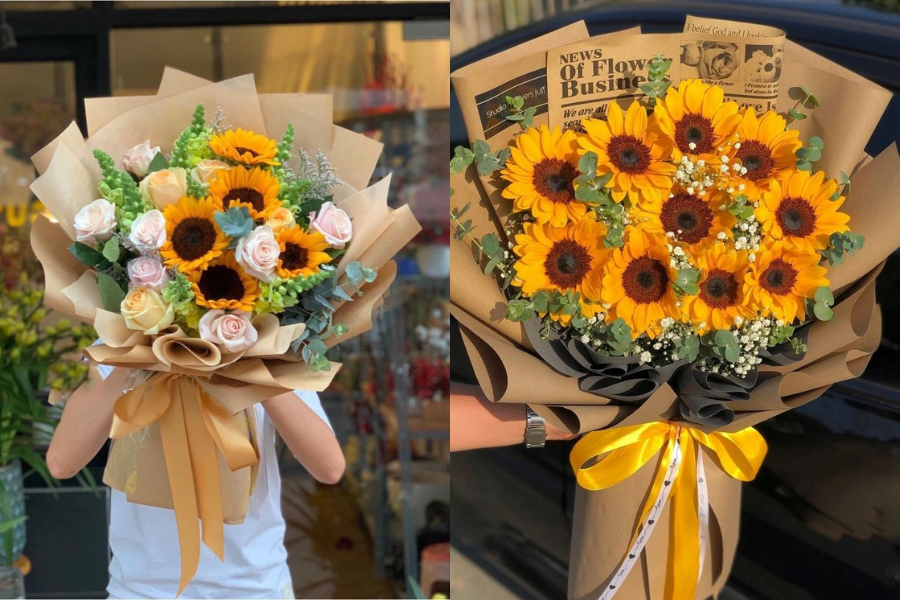 bó hoa hướng dương đẹp