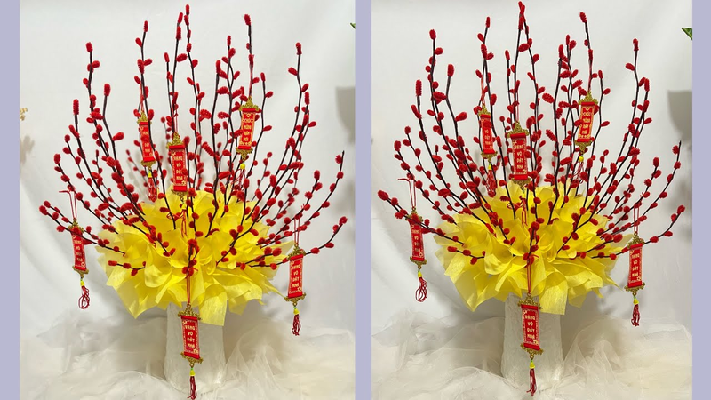 Cách cắm hoa nụ tầm xuân