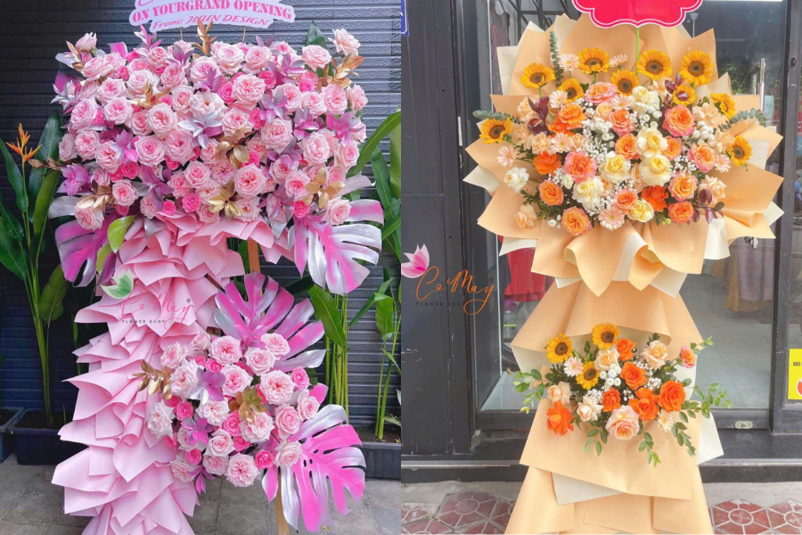 kệ hoa khai trương đẹp