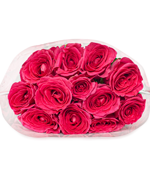 Lẵng Hoa Sinh Nhật "Hồng Dịu Dàng" - GH61 4 hoa hồng hotpink rực rỡ
